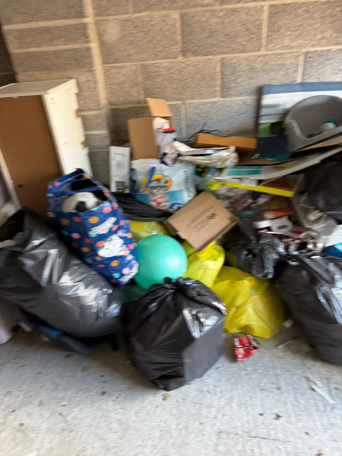 Before — Fareham overloaded garage cleared and swept